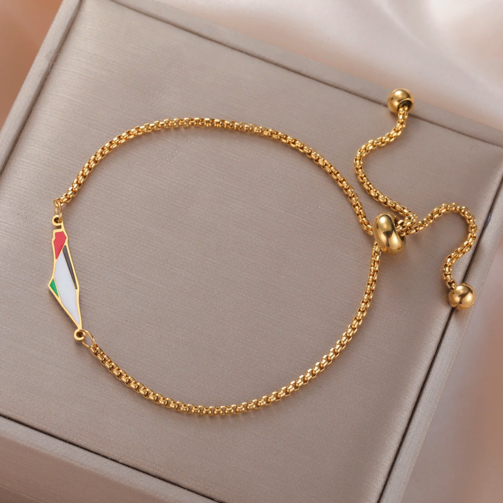 LIKGREAT Palestine Map Charm Bracelet