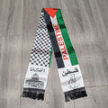 Aerlxemrbrae Palestine flag Custom Scarf palestine national day 14*130cm Scarf Printing Satin Palestinian Flag Scarf