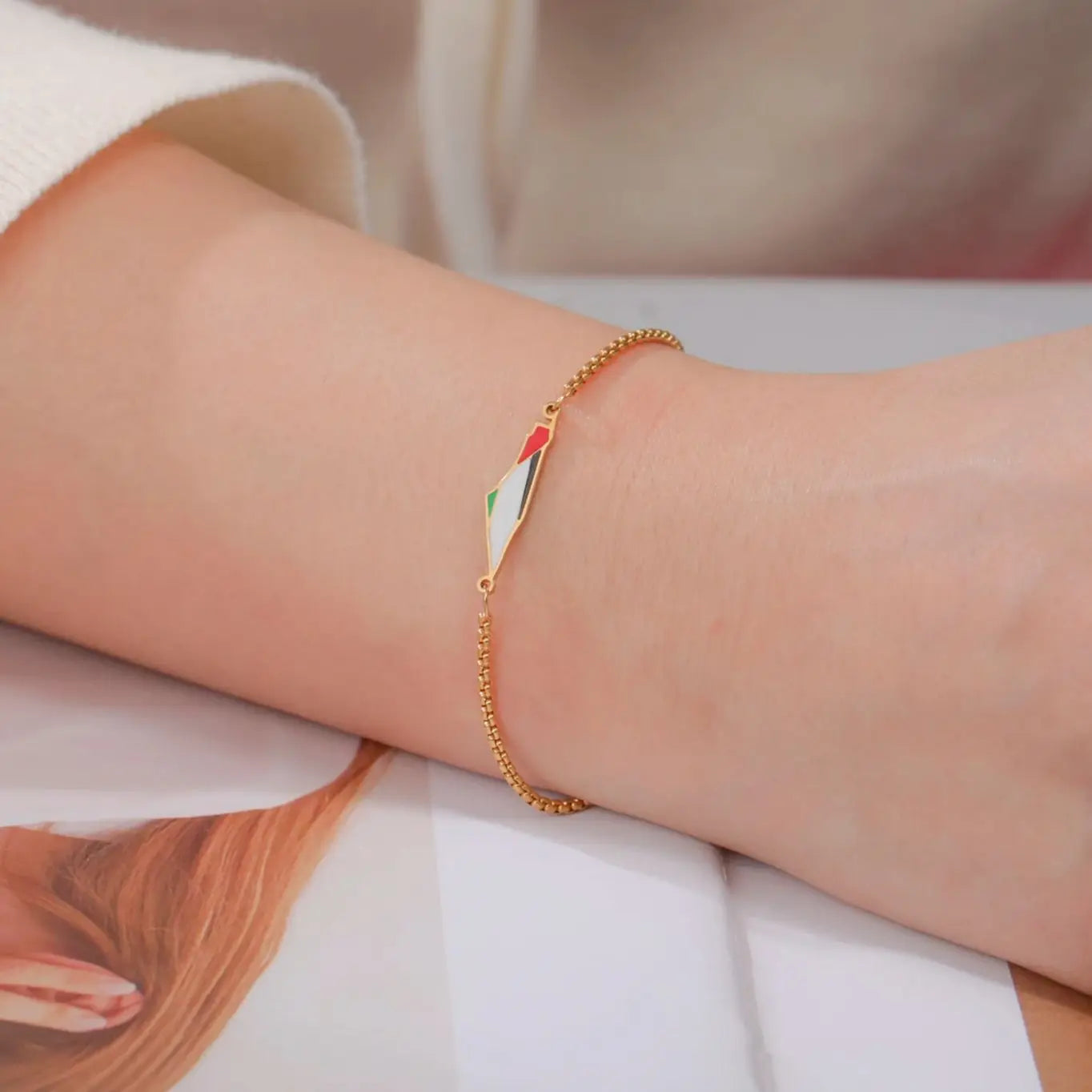 LIKGREAT Palestine Map Charm Bracelet