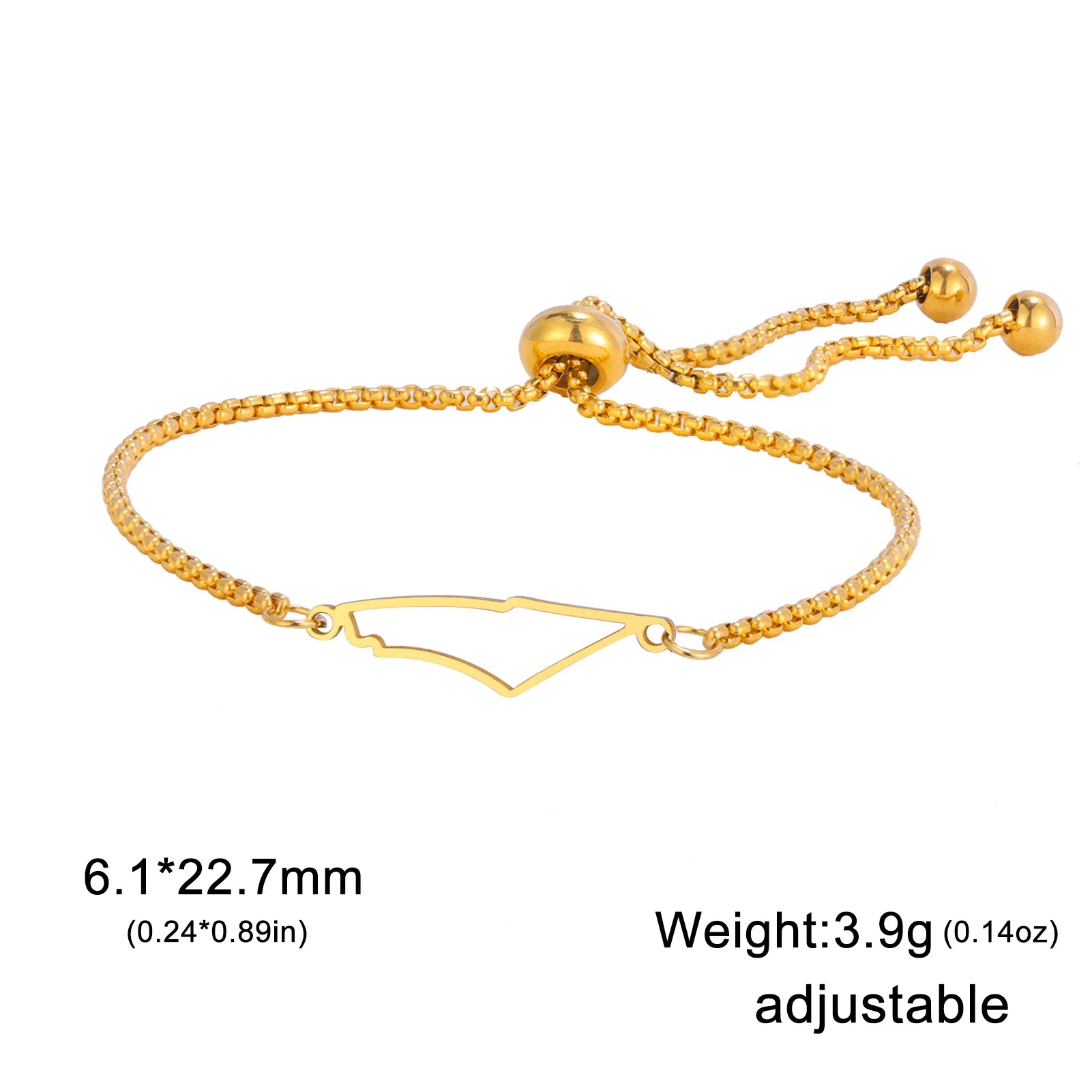 LIKGREAT Palestine Map Charm Bracelet