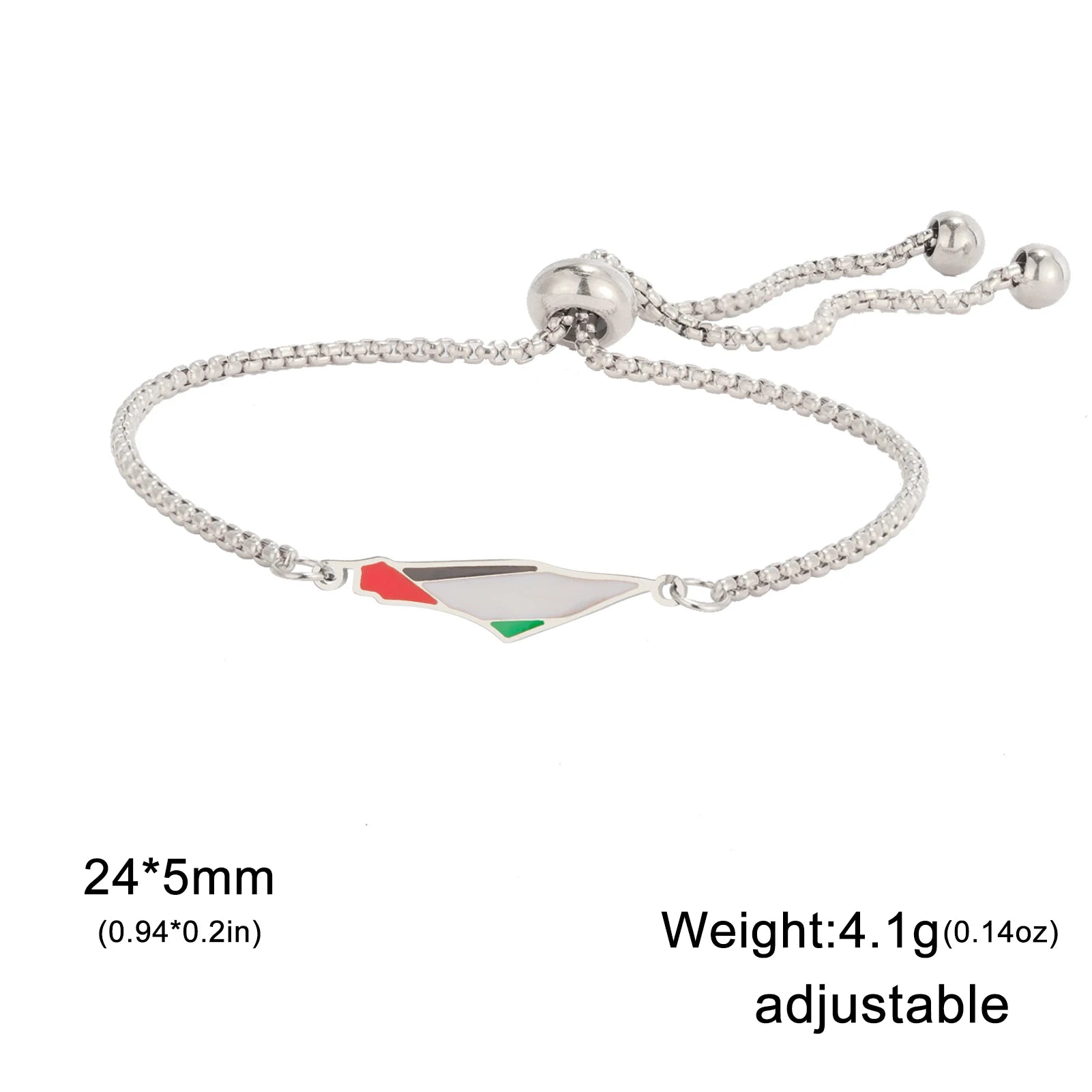 LIKGREAT Palestine Map Charm Bracelet