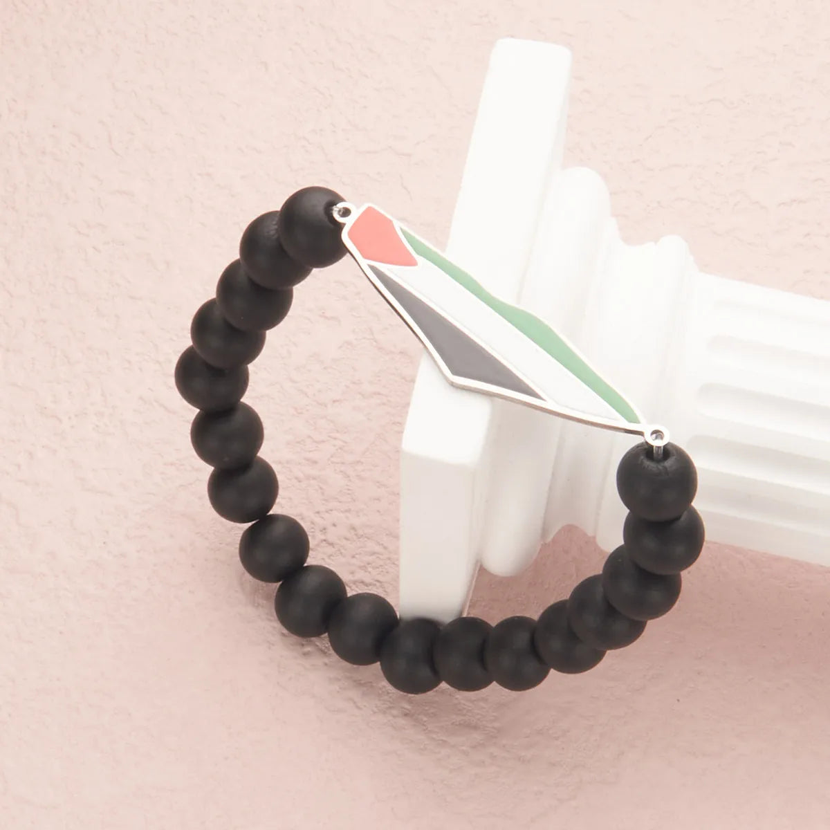 HNSP Palestine Beaded Bracelet For Men Hand Chain Stainless Steel Palestine Map Flag Pendant Jewelry Accessories Series